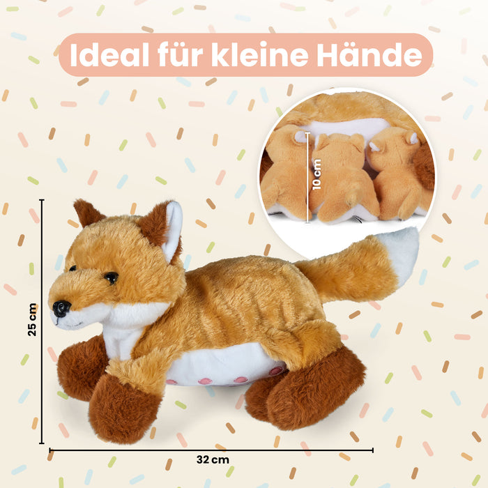 Mamanimals Plüschtier Set Mama Fuchs und Babys