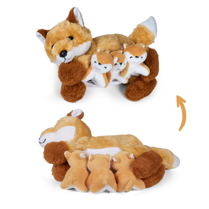 Mamanimals Plüschtier Set Mama Fuchs und Babys