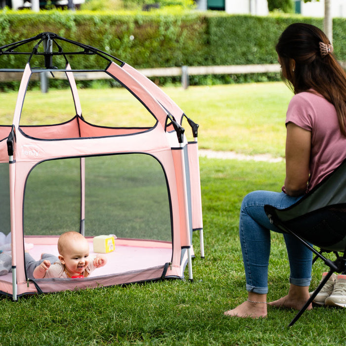 Parc pour bébé avec tapis de parc, parc portable Pop-n-play parc pour Bébé  avec toit