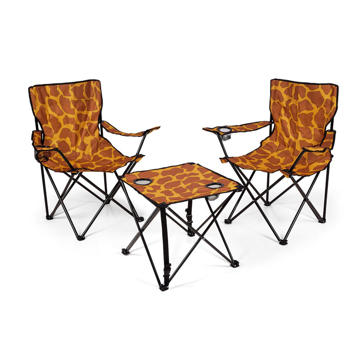 zebraffo Set de camping, 2 chaises et 1 table